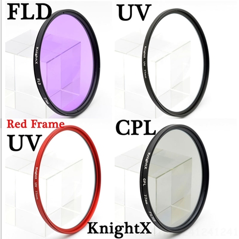 KnightX 49 52 55 58 62 67 72 77 mm FLD UV CPL lens Filter for nikon Canon Sony lens accessories camera d5200 d3300 d3100 canon ► Photo 1/5