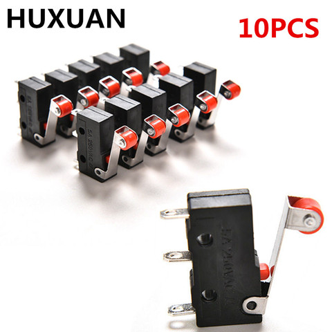 10pcs Roller Lever Arm PCB Terminals Micro Limit Normal Open/Close Switch KW12-3 ► Photo 1/6