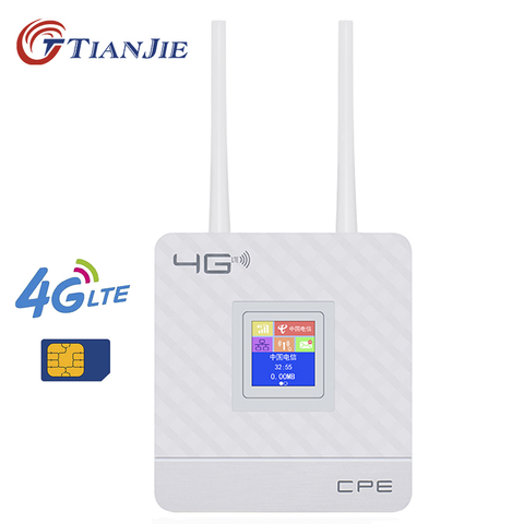 TIANJIE CPE903 Home 3G 4G 2 External Antennas WIFI ROUTER  WIFI CPE wireless router with 1 x RJ45 Ports and 1 sim card slot ► Photo 1/6