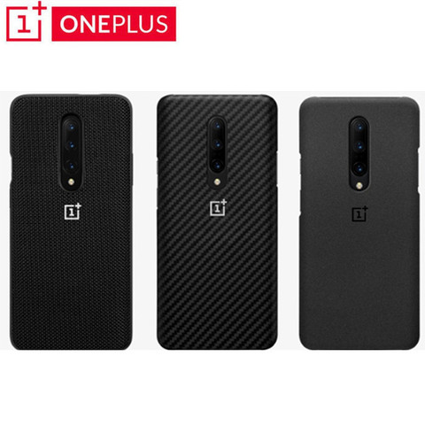 100% Official Original Oneplus 7 / 7 Pro /7T/7T Pro Back Case Silicone Sandstone Nylon Karbon Bumper Cover ► Photo 1/6