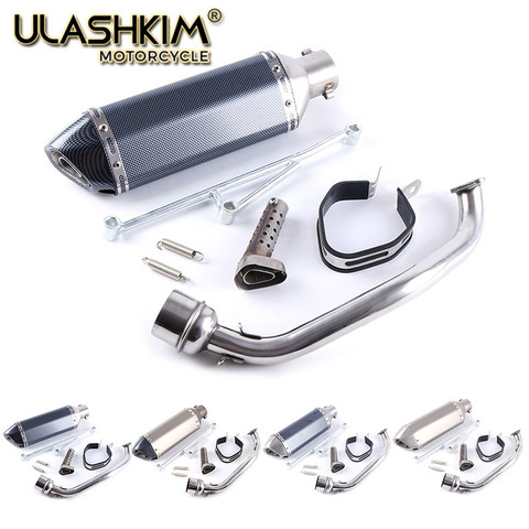 motorcycle scooter exhaust muffler with db killer for Scooter 4 stroke GY6 125 GY6 150 152QMI 157QMJ slip on ► Photo 1/6