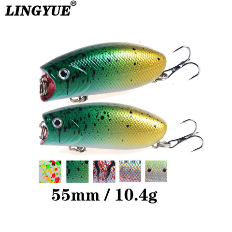 1PCS 10.4g/5.5cm Poppers Fishing lure top water pesca fish lures wobbler isca artificial hard bait Topwater poper ► Photo 1/6