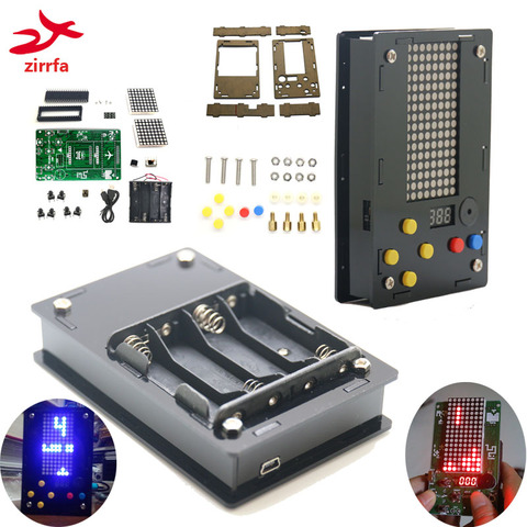 Electronic DIY Kit 8x16 Dot matrix game machine with Acrylic Diy Kit Electronic ► Photo 1/6