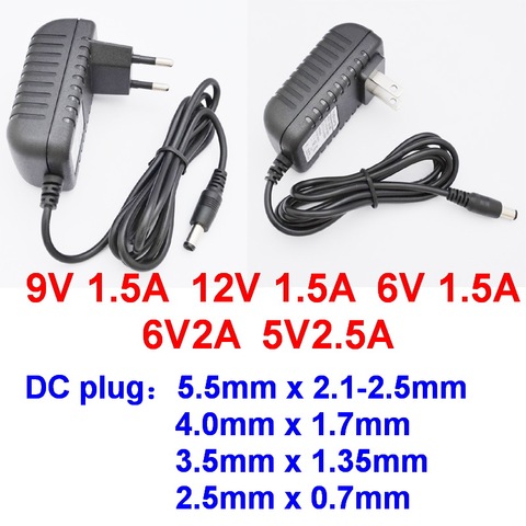 1pcs AC110-240V DC 6V 1.5A 9V1.5A 12V1.5A 6V 2A 5V2.5A LED light strip Universa adapter AC / DC Converter power supply ► Photo 1/1