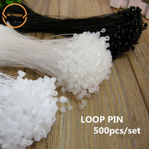 High Quality 500pcs Hot Plastic Snap Lock Pins Security Loop Tag Fasteners Price Tag Fastener ► Photo 1/4