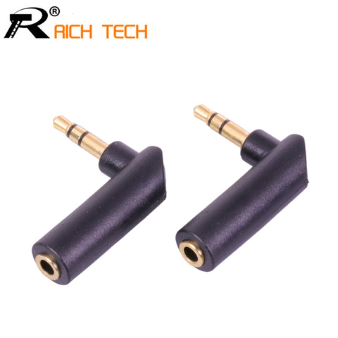 3pcs Gold-plated Connector 3.5 jack Right Angle Female to 3.5mm 3Pole Male Audio Stereo Plug L Shape Jack Adapter Connector ► Photo 1/6