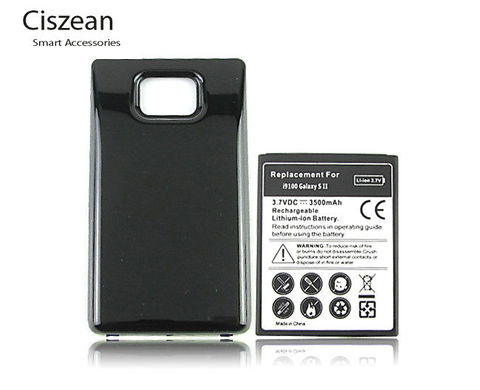 Ciszean 1x 3500mAh EB-F1A2GBU Extended Battery + 2 Optional Color Cover For Samsung Galaxy S2 II I9100 Black or White ► Photo 1/5