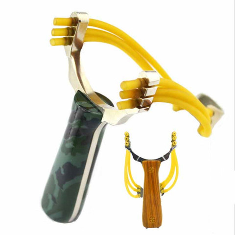 Professional Slingshot Sling shot Aluminium Alloy Slingshot Catapult Camouflage Bow Un-hurtable Outdoor Game Playing Tools ► Photo 1/6