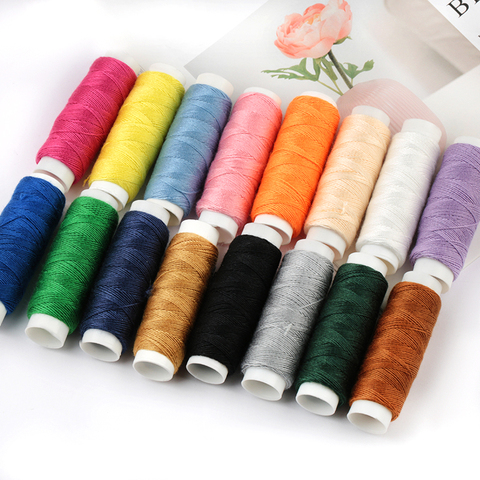 50M/roll Multi-color hand-stitched denim thick thread Sewing needle diy sewing matching polyester small roll ► Photo 1/6