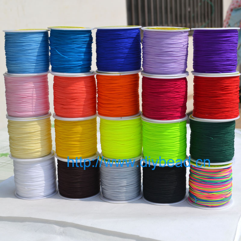20 Colors 20m Nylon Cord Thread Chinese Knot Macrame Cord Bracelet