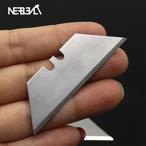 10pc Folding Trapezoid Cutting Blade Art Carpet Cutter Replaceable Utility Special  Electrician Knife T-blade ► Photo 1/5