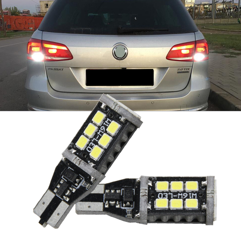 2x Canbus No Error Led Backup Reverse Light Lamp for FOR VW VOLKSWAGEN Passat B7 T15 W16W LED 2835 Chip 12V Car Styling ► Photo 1/6