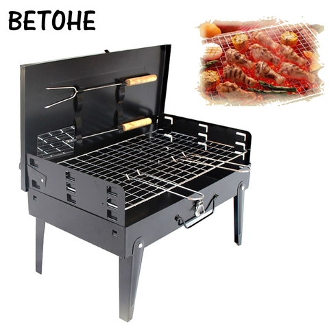 BETOHE Household Stainless Steel BBQ Outdoor Grill Charcoal Roasting Brazier Stove Barbecue Tools For Camping 5 People Picnic ► Photo 1/6