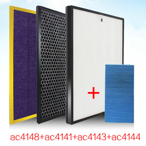 4 pcs ac4148 ac4141 ac4143 ac4144 air purifier filter for Philips AC4084 AC4085 AC4086 Humidification purifier parts ► Photo 1/6