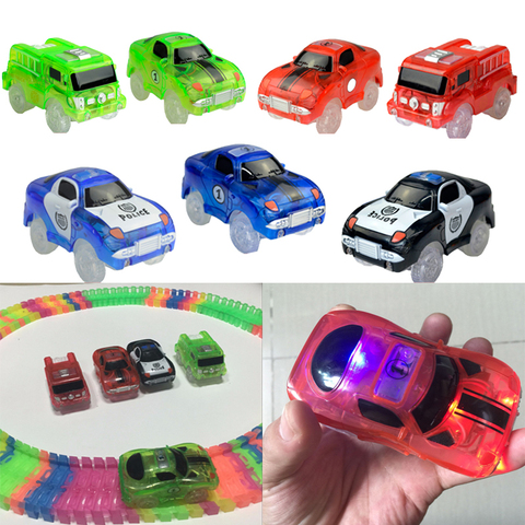 Magical luminous track Racing car with colored lights DIY Plastic racing track Glowing in the dark Creative gifts toys for Kids ► Photo 1/6