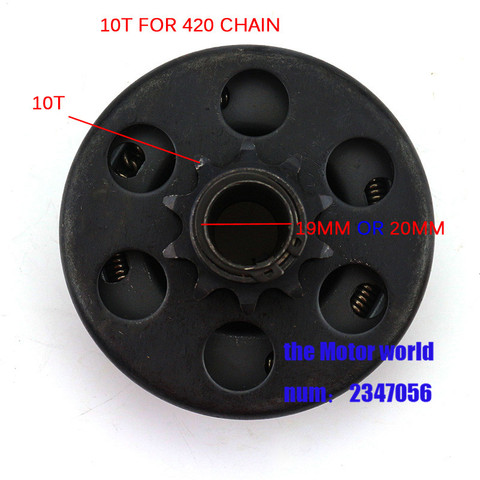 For GO Kart Minibike Fun Centrifugal Automatic Clutch 10T/11T/12T/18T Tooth 420 428 Chain16mm19mm 20mm 168 engine free shipping ► Photo 1/5