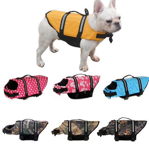 Safety Pet Dog Life Jacket for Dogs Summer French Bulldog Shih Tzu Swimwear Puppy Big Dog Clothing Vest Tshirt zwemvest hond ► Photo 1/6