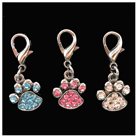 2pcs Rhinestone Paw Collar pet Charm Pet Jewelry Cat dog collar pendant Bone Necklace Collar Puppy collar accessory ► Photo 1/6