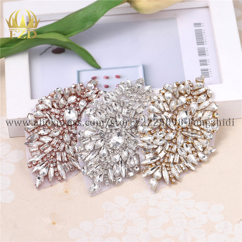 Rhinestone patches sew on crystal rhinestone stones and crystals sewing rose gold rhinestones for wedding clothes evening dress ► Photo 1/6