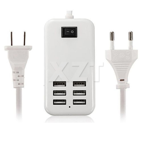 6 Port USB Charger HUB Splitter 5V Desktop USB Wall Travel Charging Station US/EU Plug Power Adapter for iPhone ► Photo 1/6