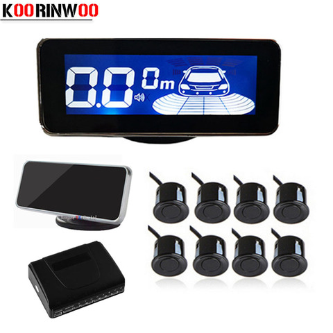 Koorinwoo LCD Display Parktronic Car Parking Sensors 8 Radars Sound Alarm Probes Car-detector Car Parking Parkmaster Reversing ► Photo 1/6