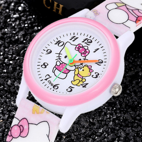 2022 New Pink Simple Children Watches Cute Special Kids Clocks Cartoon 3D Silicone Band Enfant Ceasuir Baby Gift  Quartz Watches ► Photo 1/6