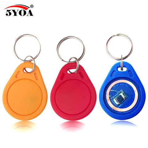 10pcs 13.56MHz IC M1 S50 Keyfobs Tags Access Control RFID Key Finder Card Token Attendance Management Keychain ABS Waterproof ► Photo 1/3