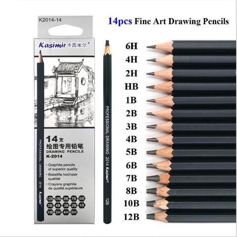 Sketch Pencil Set - Sketching Drawing Kit, Wood Pencil Bags For