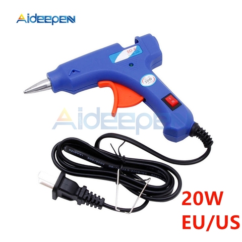 20W EU/US Plug Hot Melt Glue Gun Stick Industrial Mini Guns Thermo Electric Heat Temperature Tool Use 7mm Hot Melt Glue Sticks ► Photo 1/6