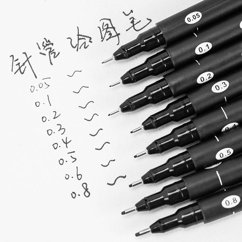 1Pc Sipa Drawing Pen Fineliner Ultra fine line marker ink black 005 01 02 03 05 08 Micron drawing Pen art Marker set ► Photo 1/5