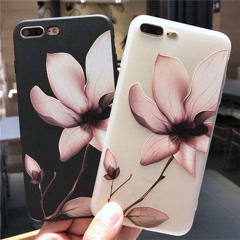 3D Relief Rose Peony Flower Covers For Xiaomi Redmi K20 Pro S2 Redmi GO Redmi Note 5 6 7 8 9 Pro 6A 7A 8A silicone soft Case ► Photo 1/6