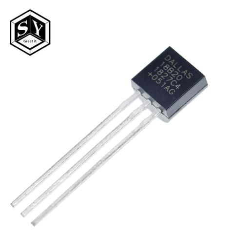 GREAT IT  10pcs/lot Sensor Electronic chip DS18B20 TO-92 18B20 chips Temperature Sensor IC 18b20 diy electronic ► Photo 1/5