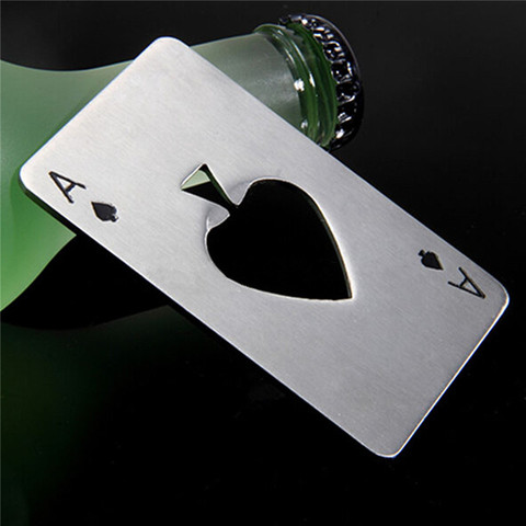 1pcs Creative Poker Shaped Bottle Can Opener Stainless Steel Credit Card Size Casino Bottle Opener Abrelatas Abrebotellas ► Photo 1/4