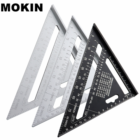 7'' Aluminum Alloy Triangle Ruler Angle Protractor Miter Speed Square Measuring Ruler For Building Framing Woodworking Tools ► Photo 1/6