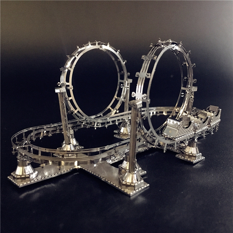 MMZ MODEL NANYUAN 3D Metal Assembly Model ROLLER COASTER Amusement Facilities Puzzle Originality Collection Playground toys gift ► Photo 1/5