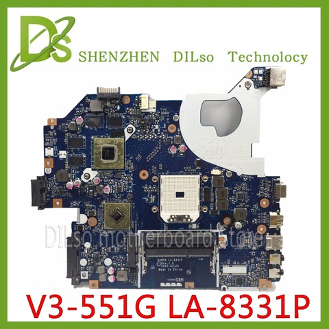 KEFU NBC1811001 Q5WV8 LA-8331P motherboard For acer aspire V3-551G V3-551 laptop motherboard DDR3 Radeon HD 7670M original test ► Photo 1/5