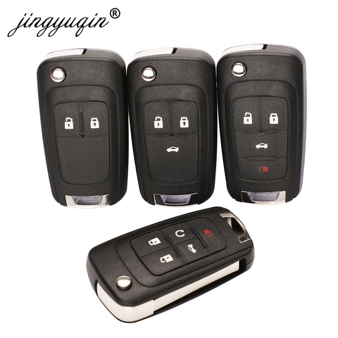 jingyuqin 10pcs/lot 2/3/5 Buttons Remote Case Fob Cover Flip Folding Key Shell For Chevrolet Lova Sail Aveo Cruze Malibu Replace ► Photo 1/5