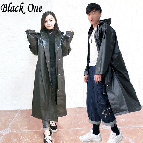 Women Raincoat Men Black Rain Clothes covers Impermeable Rainwear Capa de chuva chubasquero Poncho Waterproof Hooded Rain Coat ► Photo 1/6
