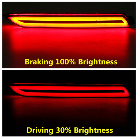 Red/ Smoke style LED Car Rear Bumper Reflector Tail Brake Light Bar For Toyota RAV4 2022 2011 daylight+brake+turn siganls ► Photo 1/6