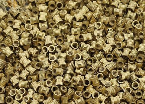 100pcs M2 M2.5 M3 Copper Inserts Brass Double Pass Knurl Nut Embedded Fastener ► Photo 1/1