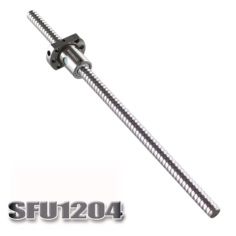 SFU1204 200 250 300 350 400 450 500 550 600 650 700 750 800mm rolled ball screw C7 with 1204 single ball nut CNC parts RM1204 ► Photo 1/2