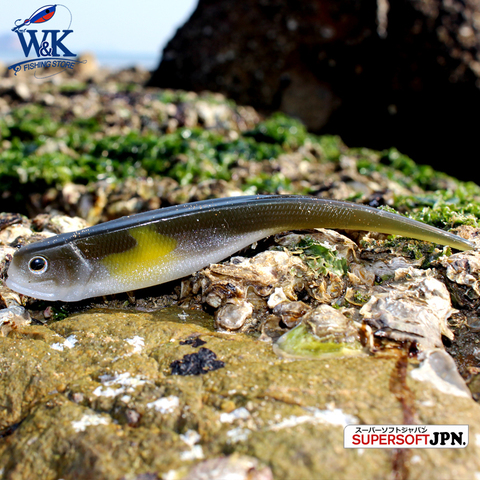 WK Artificial Drop Shot Lures 13 cm Soft Lure Walleye Zander Salmon Bass Fishing Lure 4pcs/pk Pin Tail Bait Soft Fishing Lures ► Photo 1/6