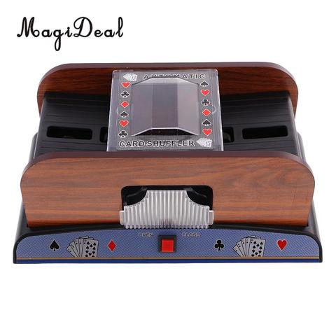 MagiDeal Standard Playing Card Acce Poker Card Shuffler Automatic Shuffling Machine Casino Robot 2 Deck for Card Game Lover Gift ► Photo 1/6