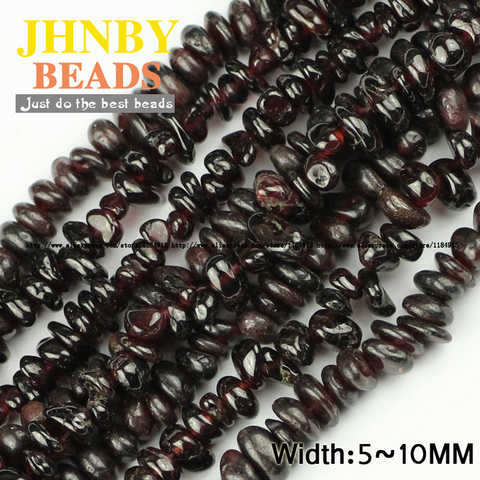 JHNBY Natural Garnet Irregular Gravel beads High quality Natural Stone beads 88cm strand Jewelry accessories bracelet making DIY ► Photo 1/4