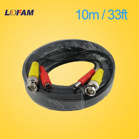LOFAM BNC Video Power Siamese Cable 33ft 10m CCTV DC BNC cable for Analog AHD Surveillance Camera DVR CCTV accessories 10 meters ► Photo 1/5
