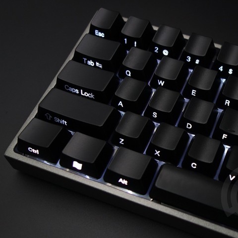 YMDK 104 87 61 ABS Side-lit Side Backlit Black Keycap Set OEM Profile For MX Mechanical Keyboard ► Photo 1/6