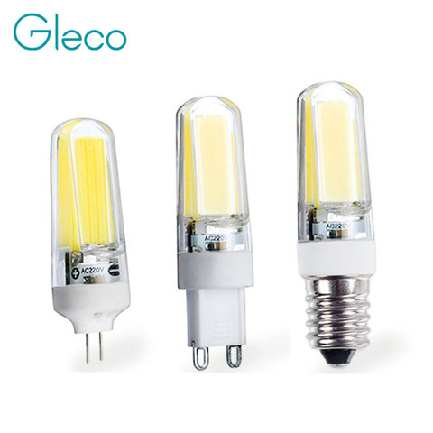 1PCS 220V 360 Degree G4 G9 E14  Dimmable LED Bulb 3W 2609 COB + PC Lampshade,COB Lamp Replace Halogen Spotlight Chandelier ► Photo 1/1