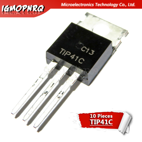 10pcs TIP41C TIP41 TO-220 Bipolar Transistors - BJT 6A 100V 65W NPN new original ► Photo 1/1