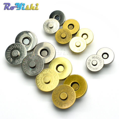 Magnetic Snap Fasteners Clasps Buttons Handbag Purse Wallet Craft Bags Parts Accessories 14mm 18mm ► Photo 1/6
