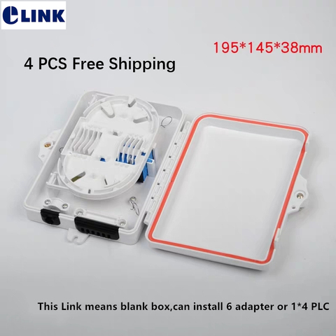 4 PCS ftth mini Distribution box for 6 core or 1*4 PLC splitter IP65 indoor outdoor optical fibre junction box Free Shipping ► Photo 1/4